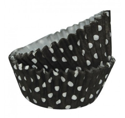 SK Dotty Cupcake Cases Black Pack of 36