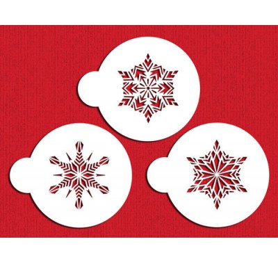 Designer Stencils Small Crystal Snowflakes
