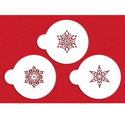 Designer Stencils Small Crystal Snowflakes #2
