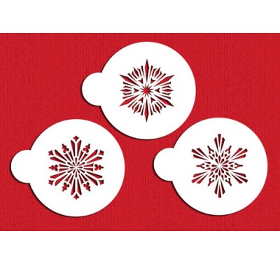 Designer Stencils Small Crystal Snowflakes #3