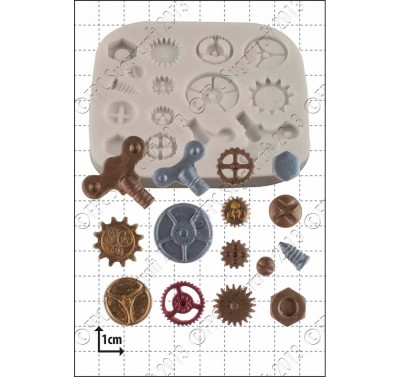 FPC Steam Punk Cogs & Gears Silicone Mould