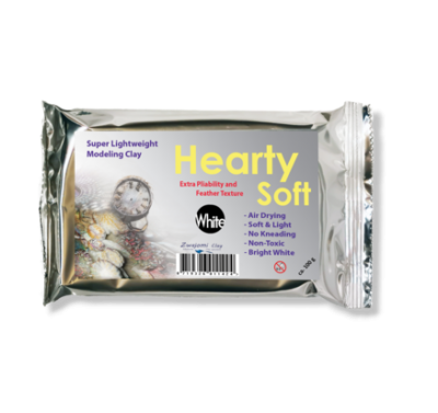 Hearty Soft - lichtgewicht Koud Porselein - Wit - Zilver pak - 200gr