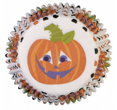 Wilton Polka Dots Pumpkin Mini Baking Cups