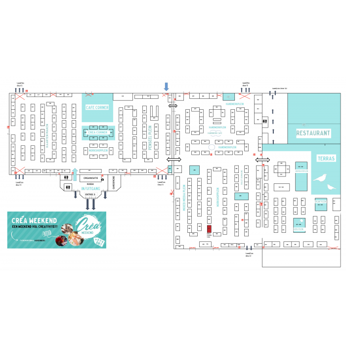 CreaWeekend Hardenberg oktober 2023 - Plattegrond